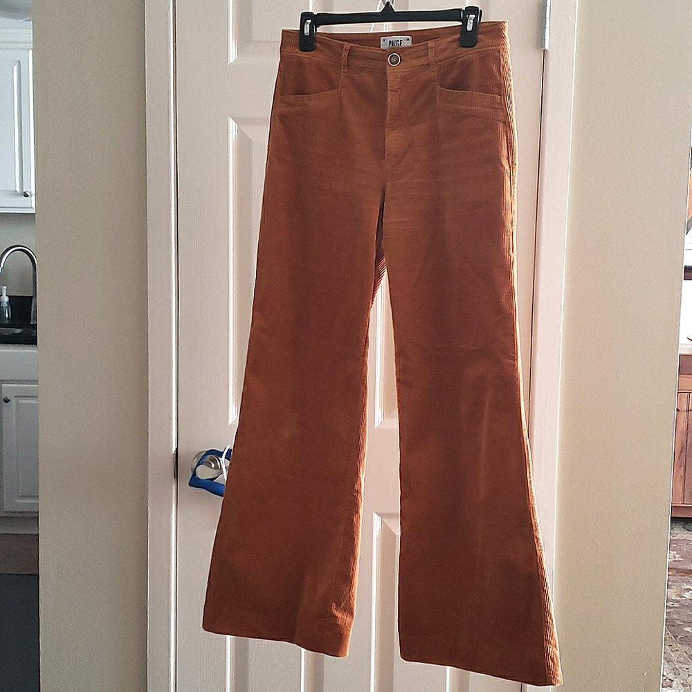 EUC PAIGE corduroy wide leg pant